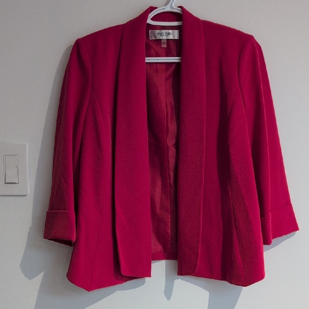 Jones Studio pink Open Front Blazer With Bracelet Sleeves Size 4